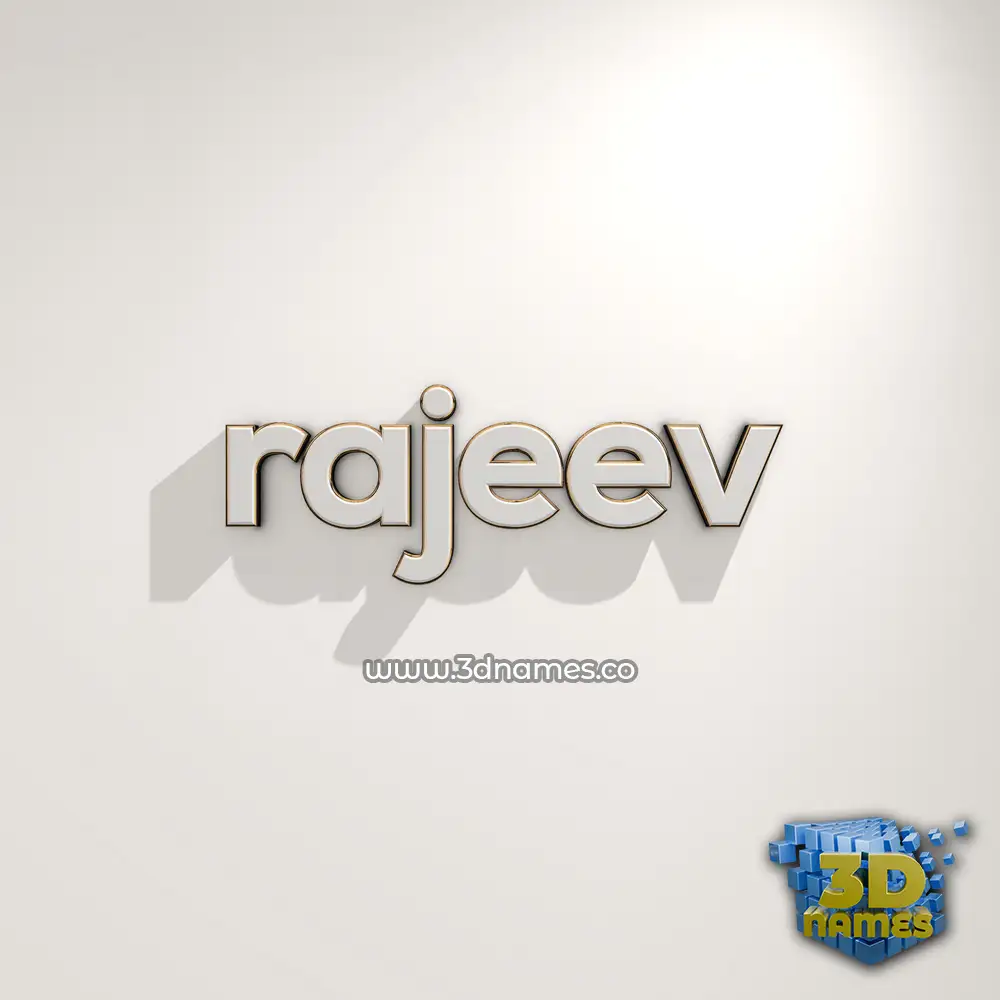 rajeev in White Logo Warm style - 3D name wallpaper