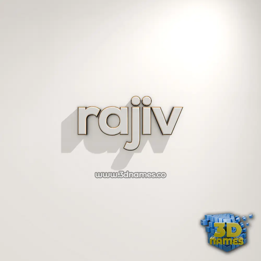 rajiv in White Logo Warm style - 3D name wallpaper