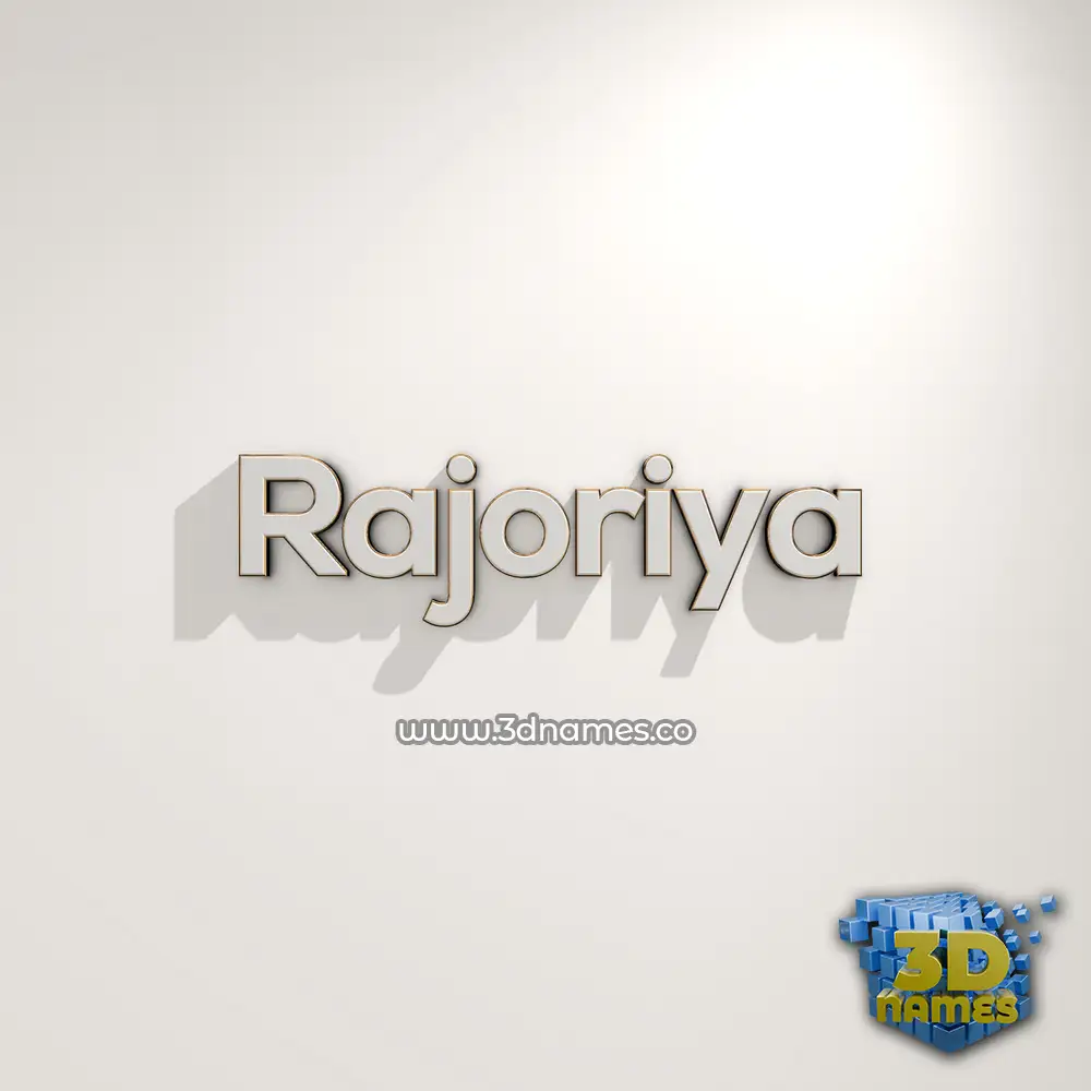 rajoriya in White Logo Warm style - 3D name wallpaper