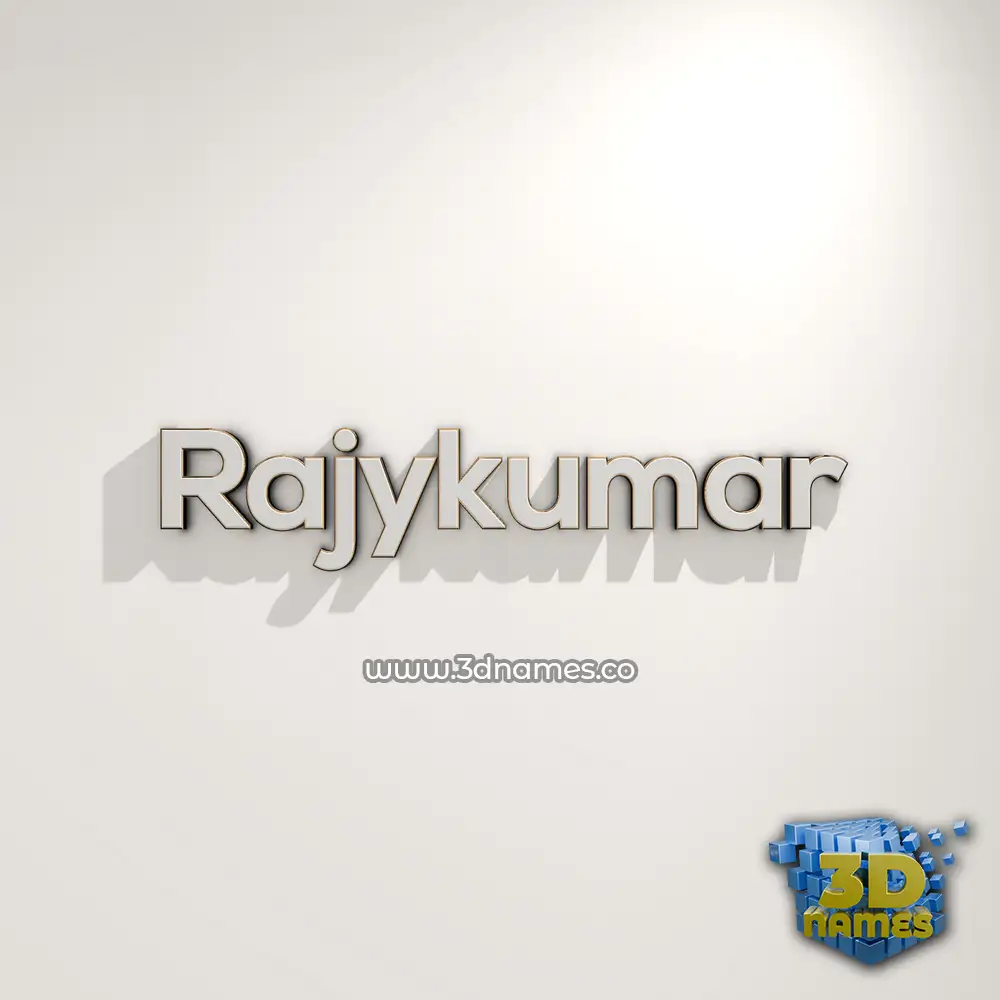 rajykumar in White Logo Warm style - 3D name wallpaper