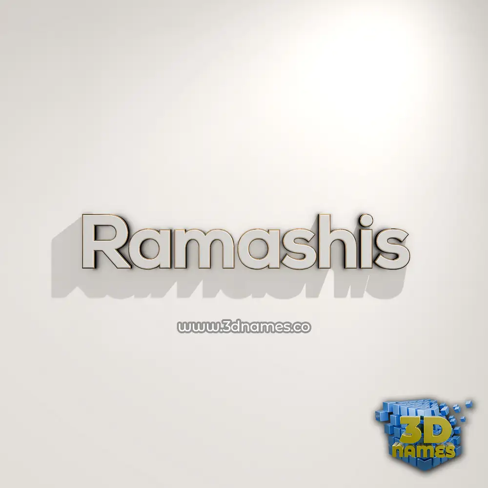 ramashis in White Logo Warm style - 3D name wallpaper
