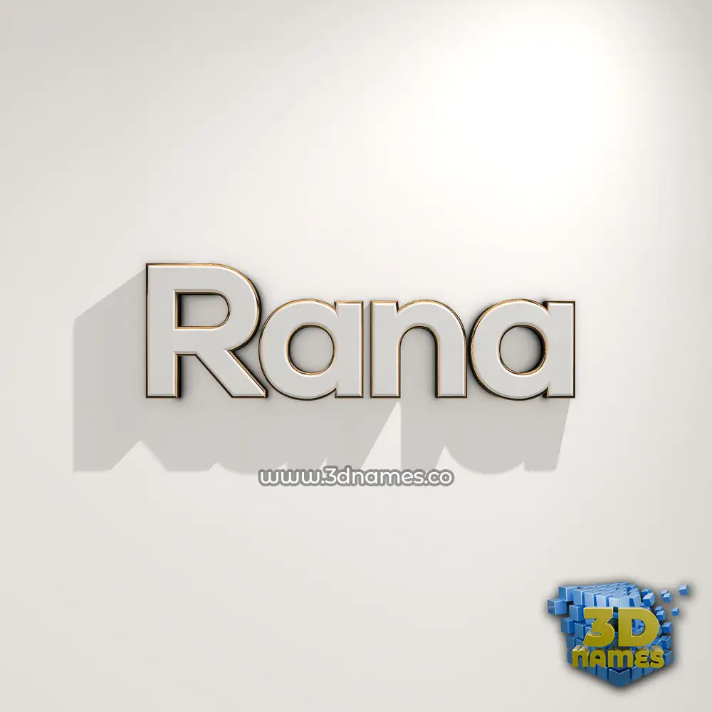 rana in White Logo Warm style - 3D name wallpaper