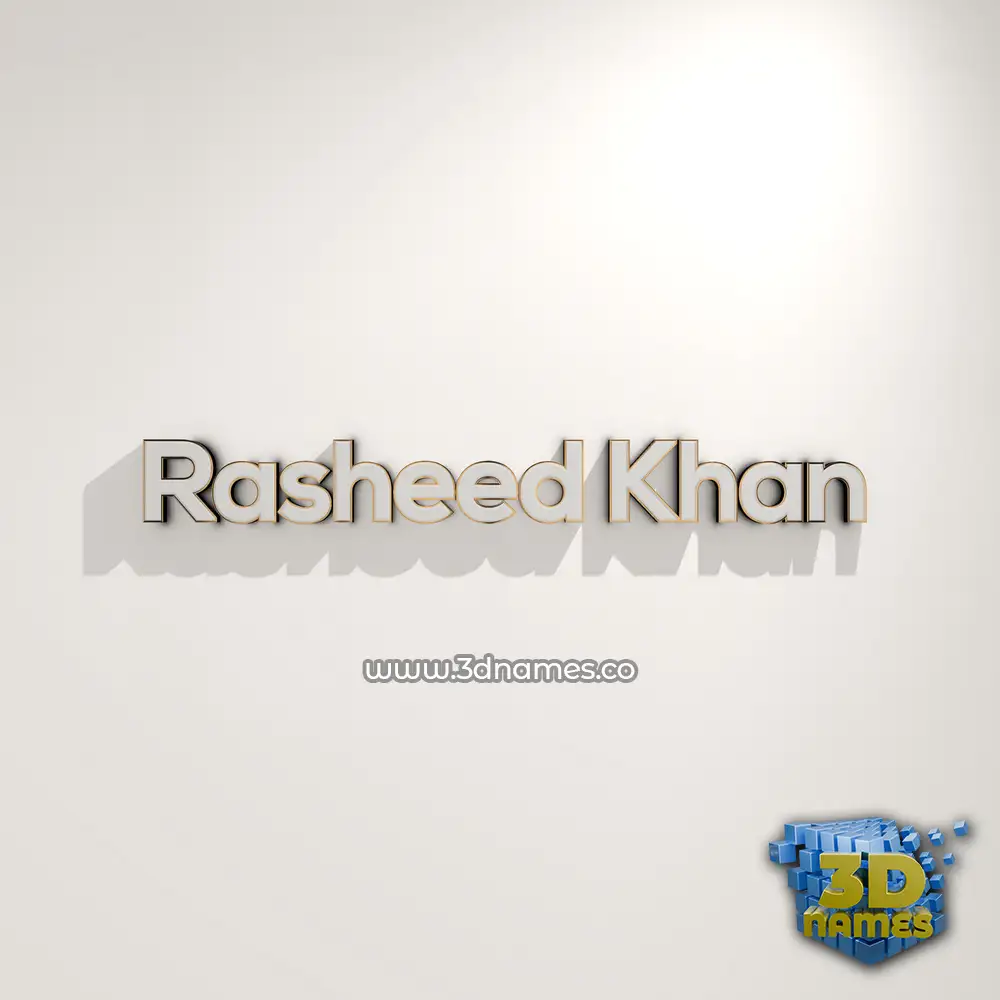 rasheed khan in White Logo Warm style - 3D name wallpaper