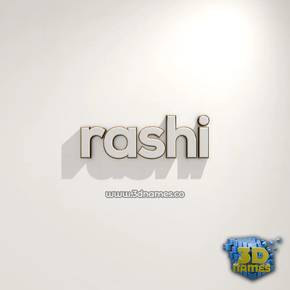 rashi in White Logo Warm style - 3D name wallpaper