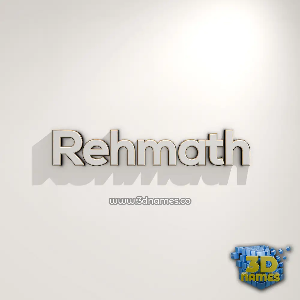 rehmath in White Logo Warm style - 3D name wallpaper