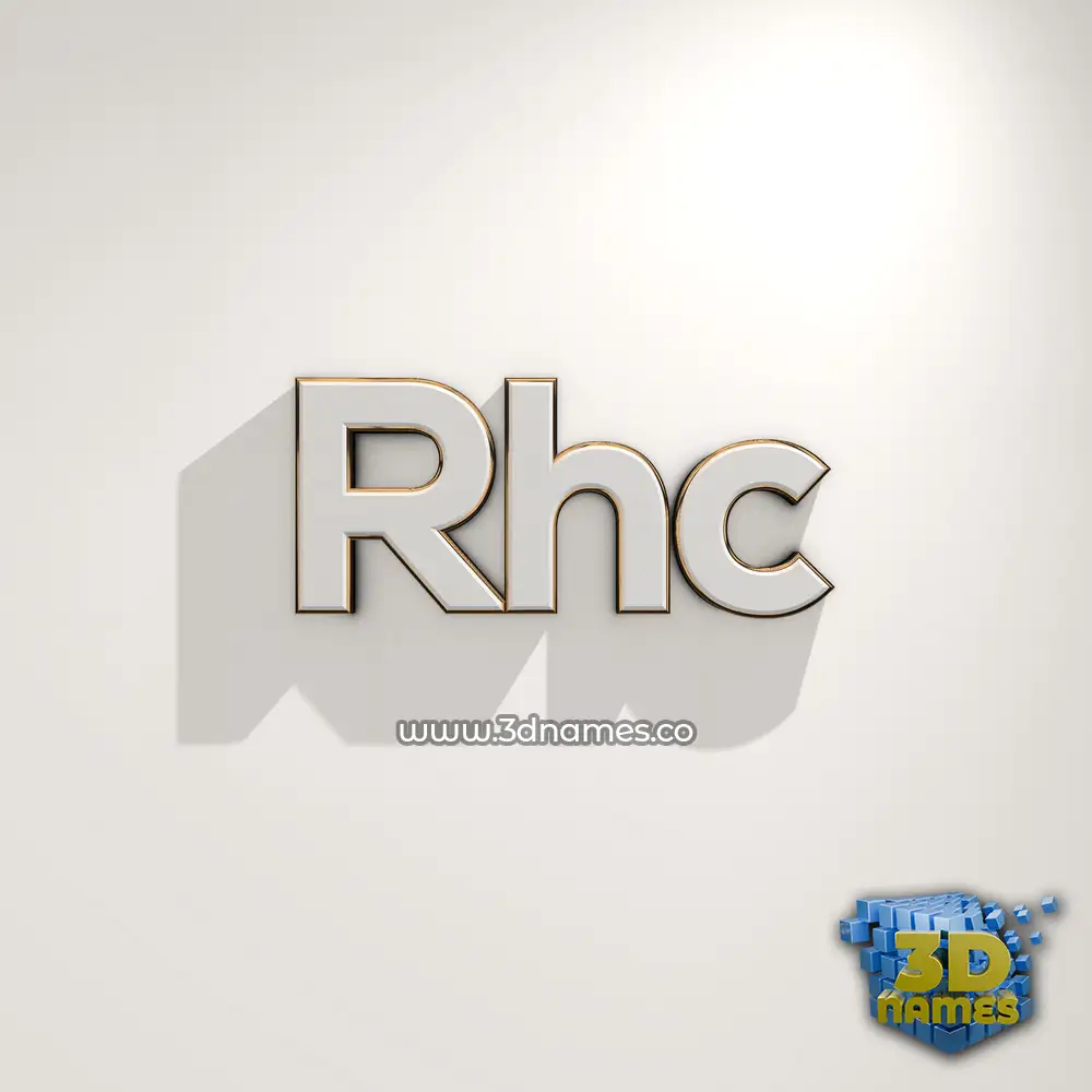 rhc in White Logo Warm style - 3D name wallpaper