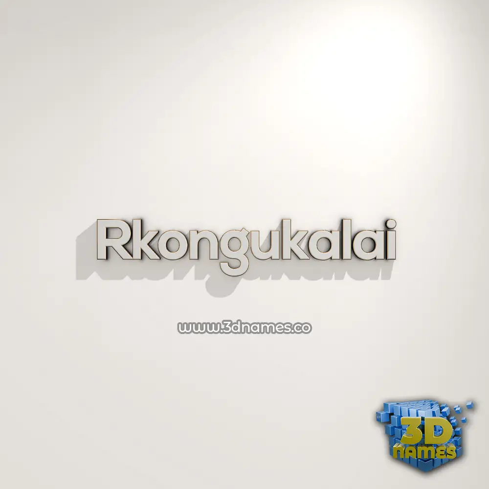 rkongukalai in White Logo Warm style - 3D name wallpaper