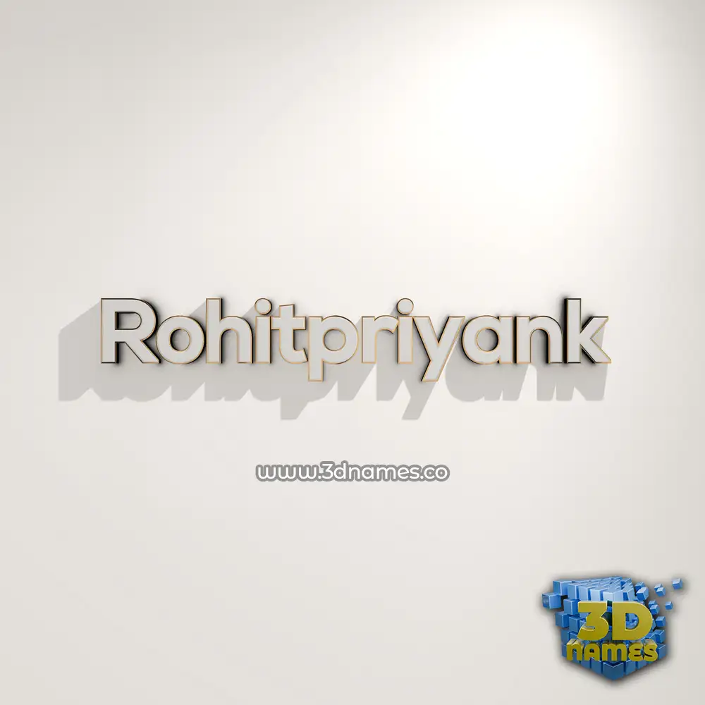 rohitpriyank in White Logo Warm style - 3D name wallpaper