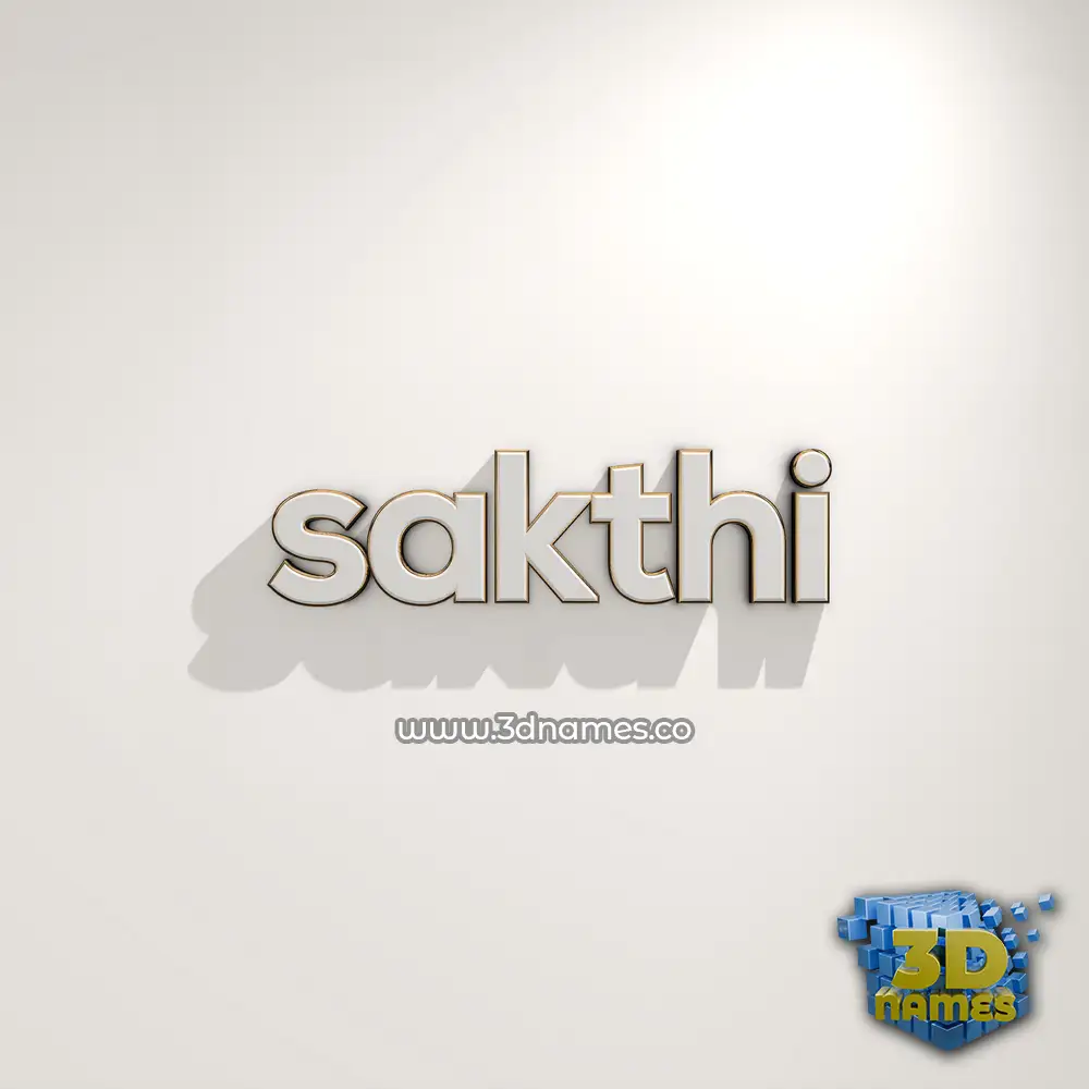 sakthi in White Logo Warm style - 3D name wallpaper