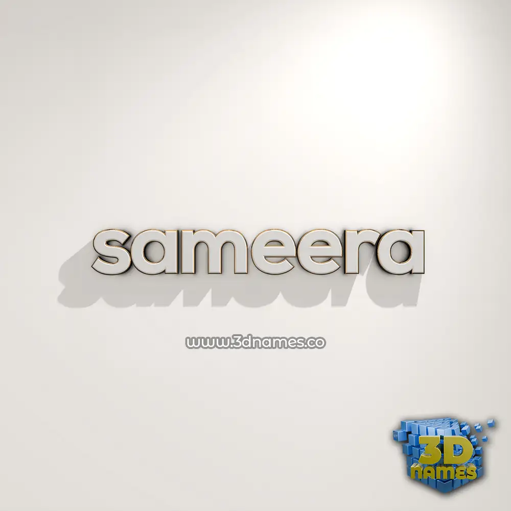 sameera in White Logo Warm style - 3D name wallpaper