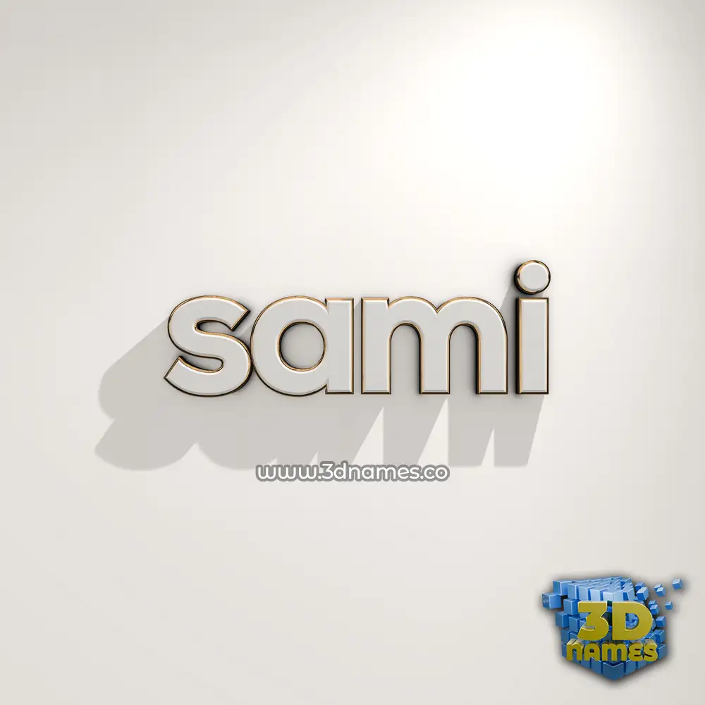 sami in White Logo Warm style - 3D name wallpaper