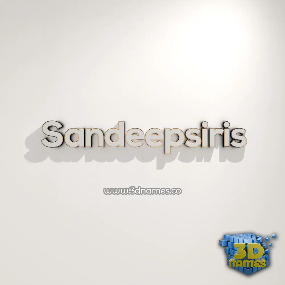 sandeepsiris in White Logo Warm style - 3D name wallpaper