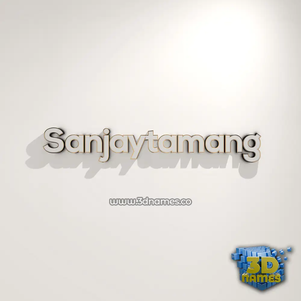 sanjaytamang in White Logo Warm style - 3D name wallpaper