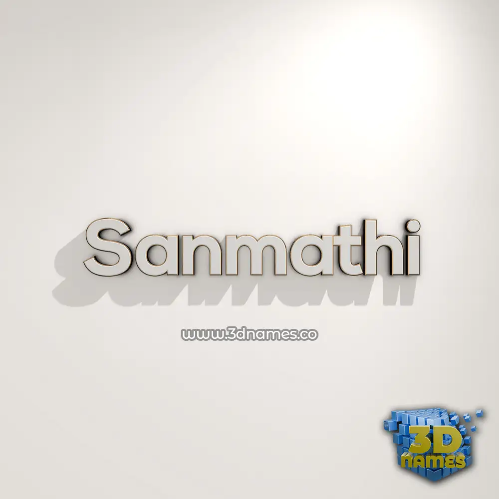 sanmathi in White Logo Warm style - 3D name wallpaper