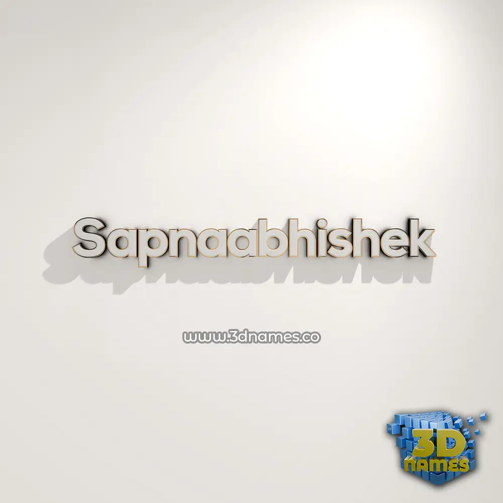 sapnaabhishek in White Logo Warm style - 3D name wallpaper