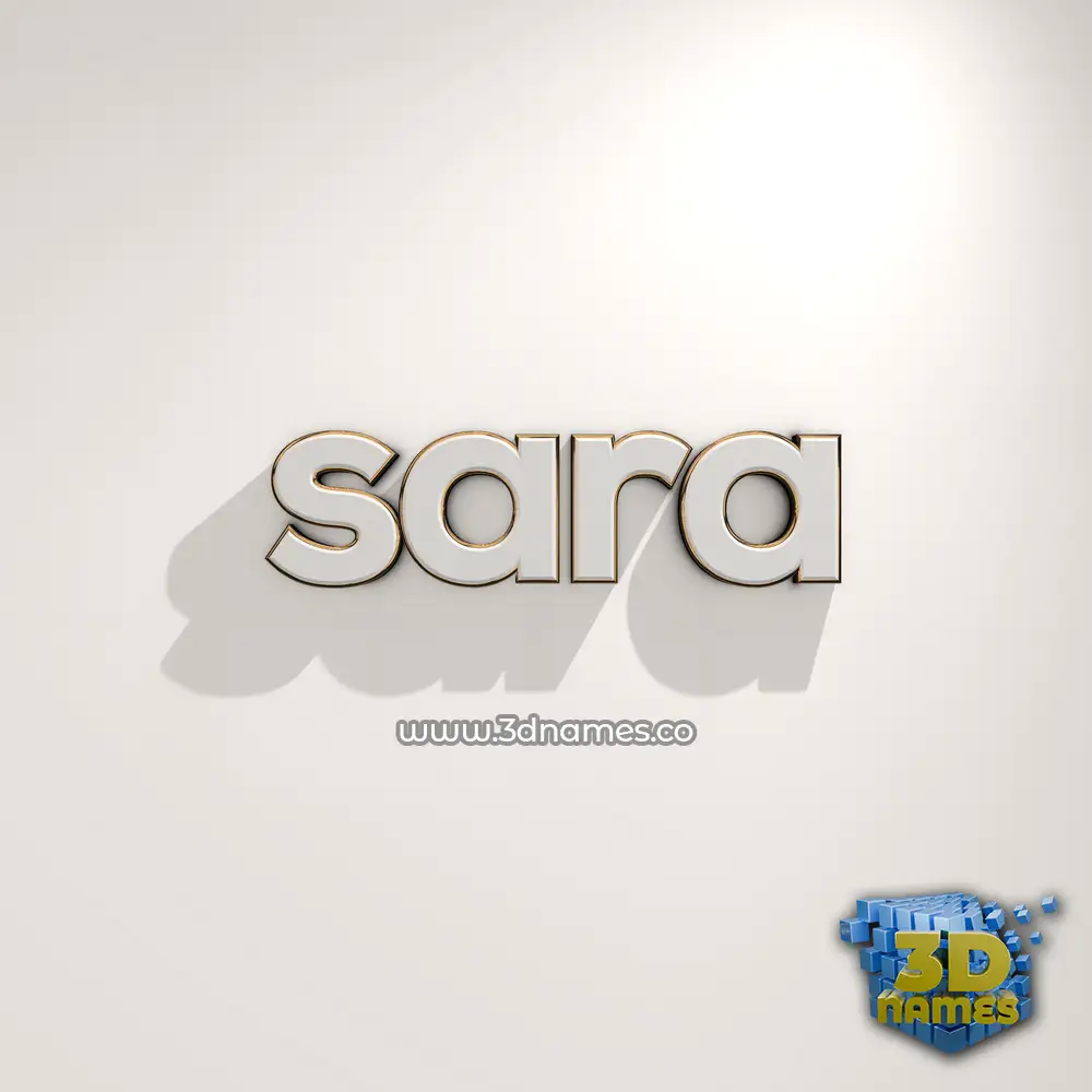 sara in White Logo Warm style - 3D name wallpaper
