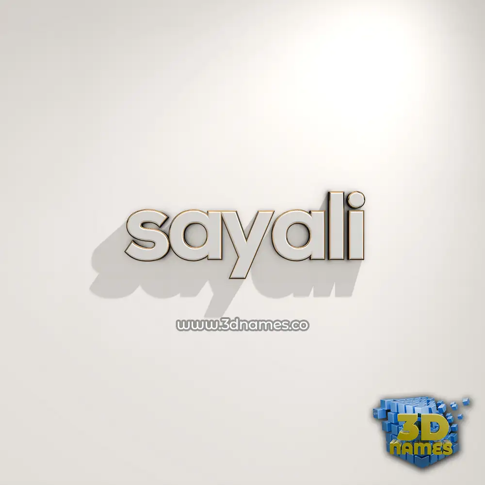 sayali in White Logo Warm style - 3D name wallpaper
