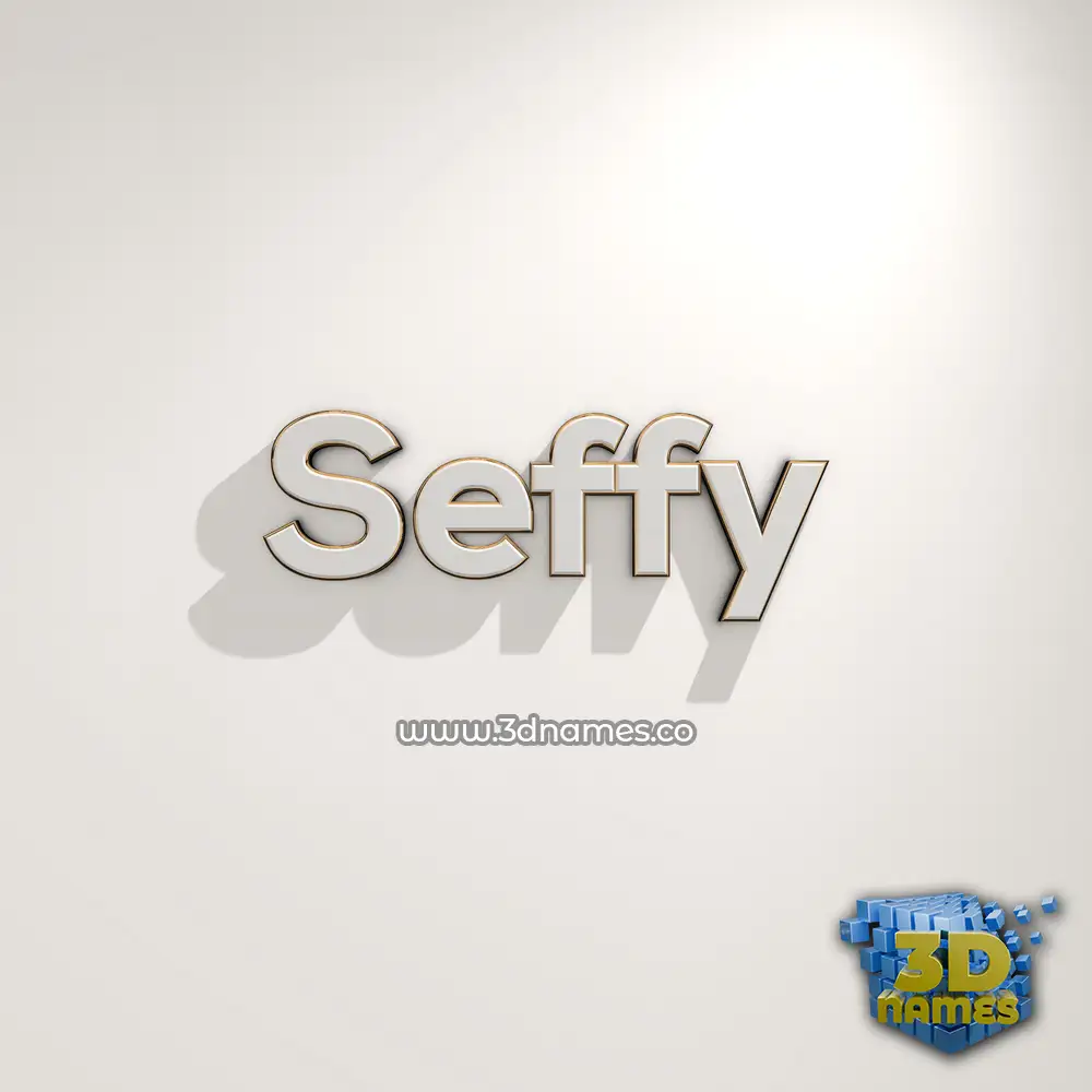 seffy in White Logo Warm style - 3D name wallpaper