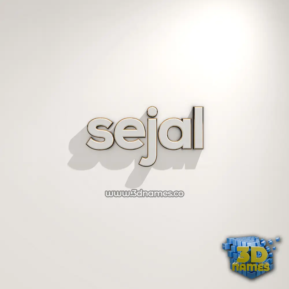 sejal in White Logo Warm style - 3D name wallpaper