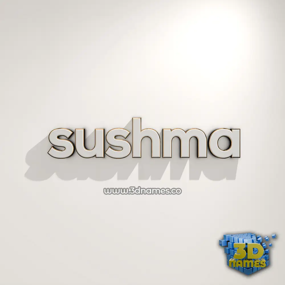 sushma in White Logo Warm style - 3D name wallpaper