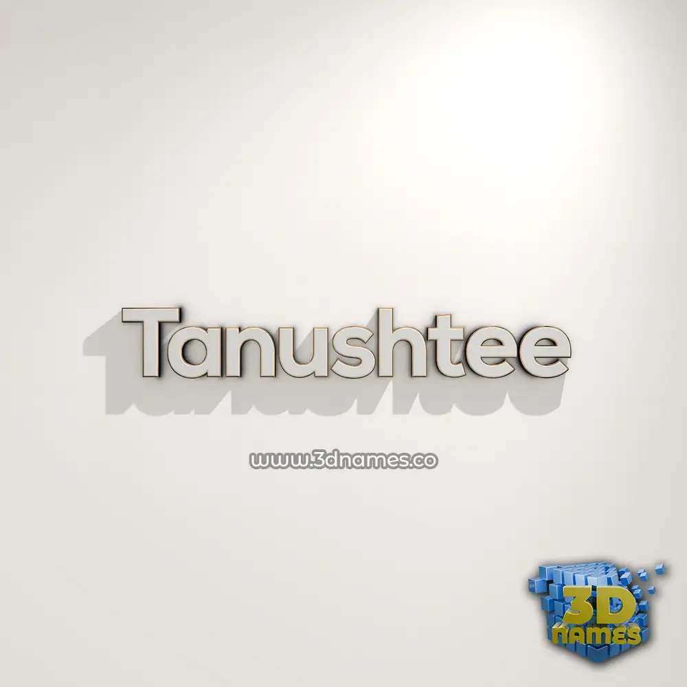 tanushtee in White Logo Warm style - 3D name wallpaper