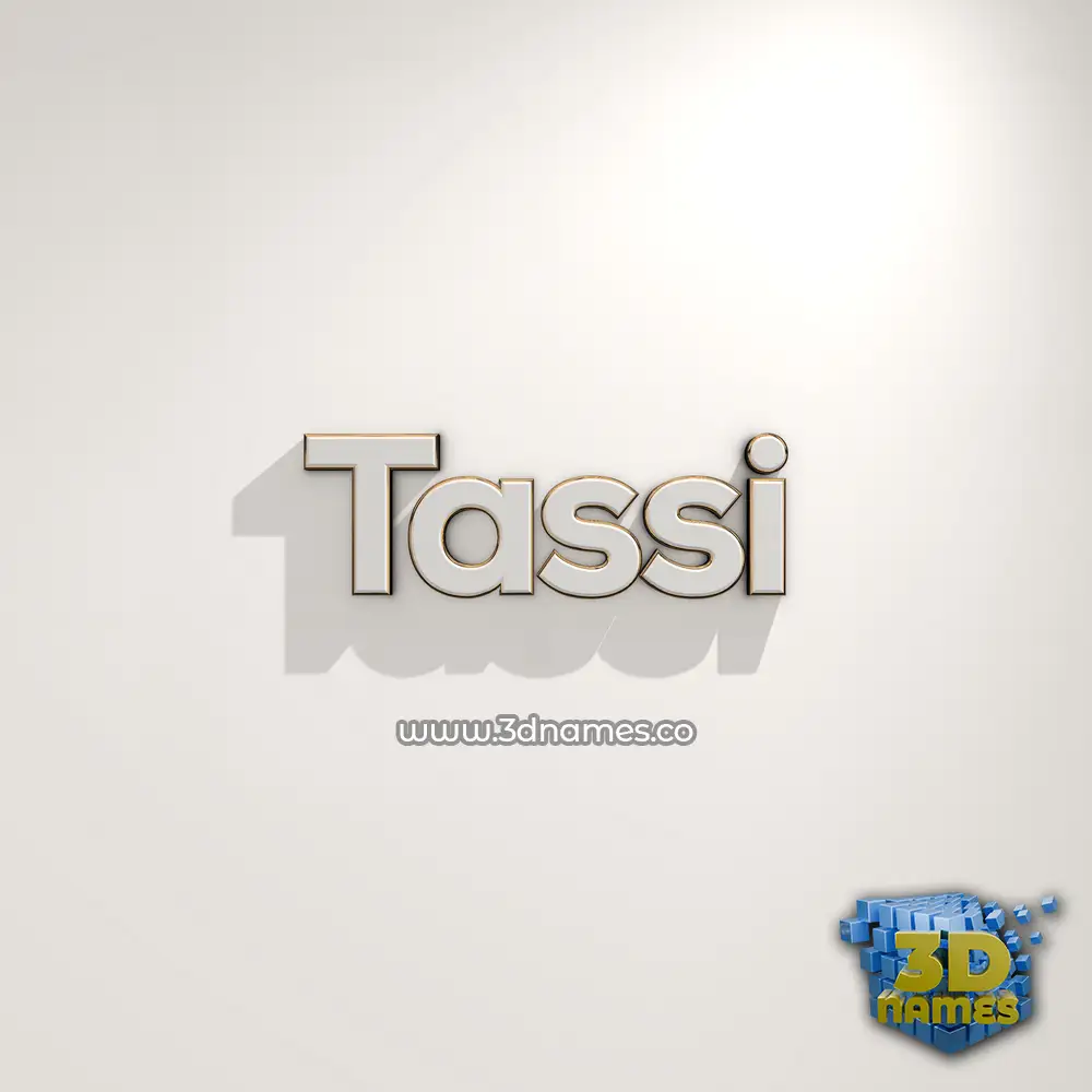tassi in White Logo Warm style - 3D name wallpaper
