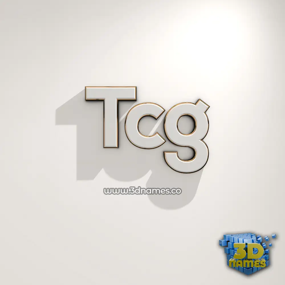 tcg in White Logo Warm style - 3D name wallpaper
