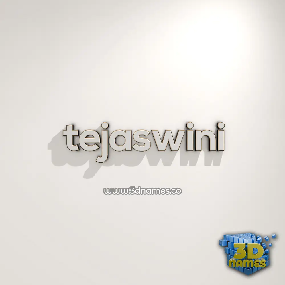 tejaswini in White Logo Warm style - 3D name wallpaper