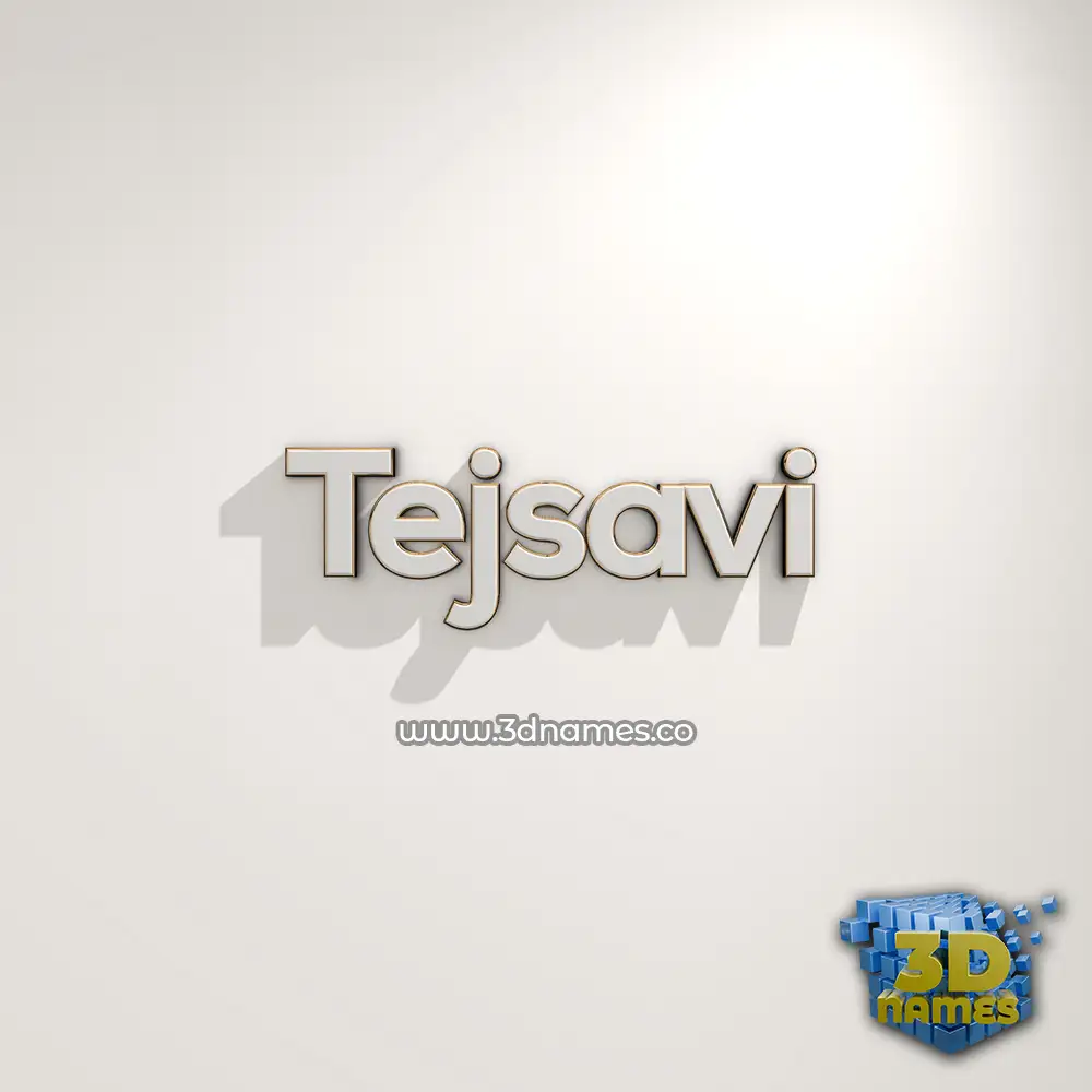 tejsavi in White Logo Warm style - 3D name wallpaper