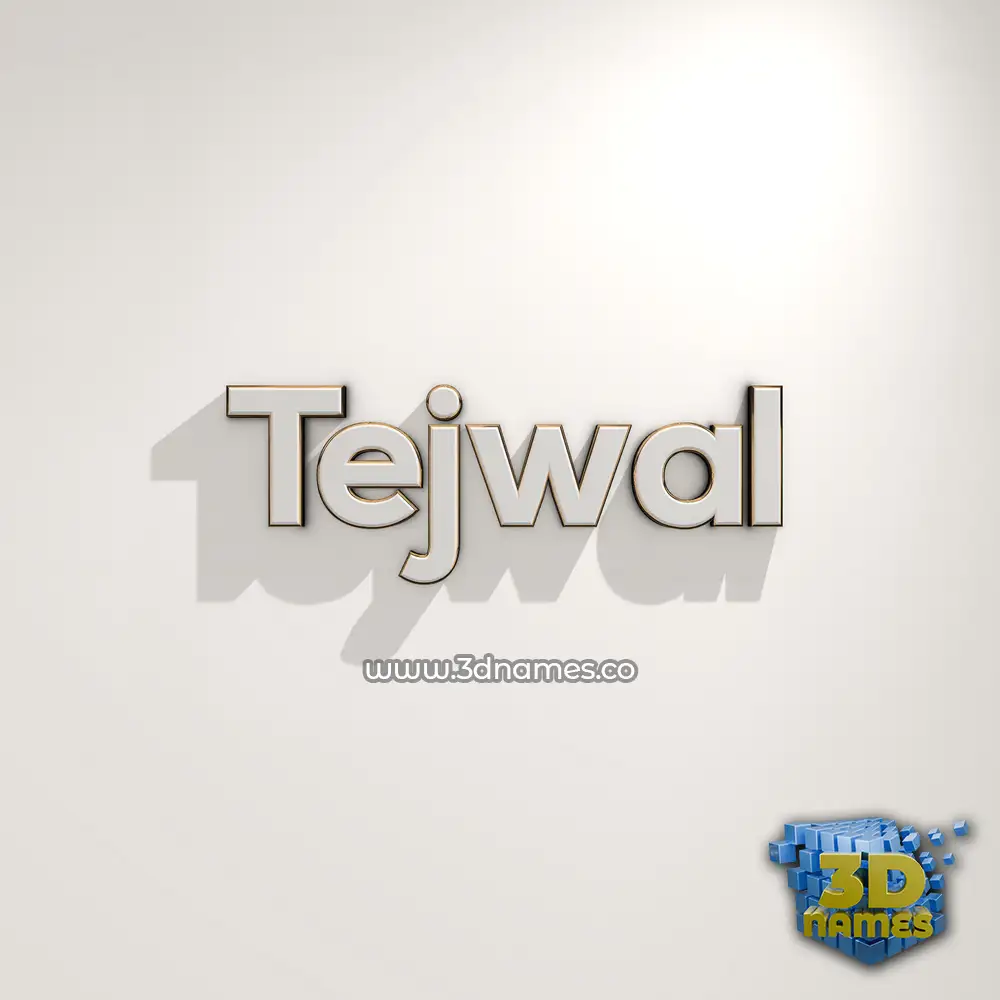 tejwal in White Logo Warm style - 3D name wallpaper