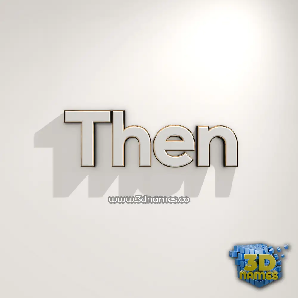 then in White Logo Warm style - 3D name wallpaper