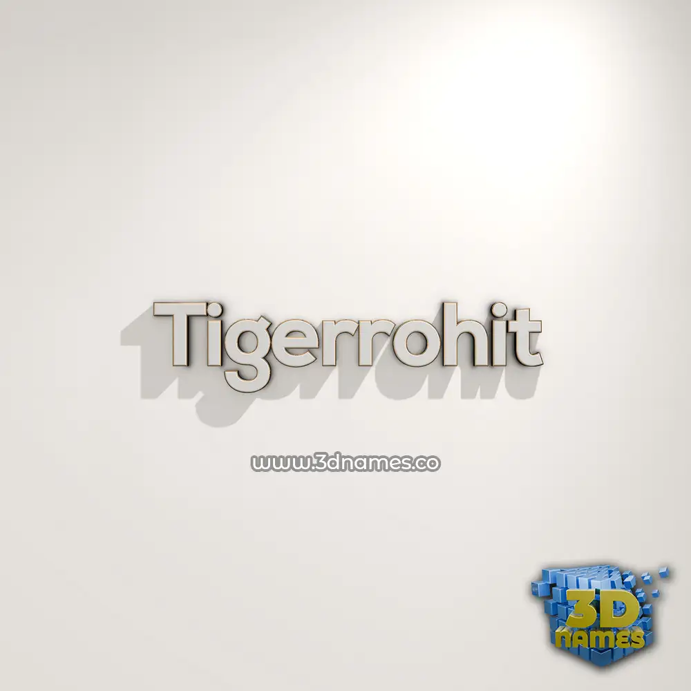 tigerrohit in White Logo Warm style - 3D name wallpaper