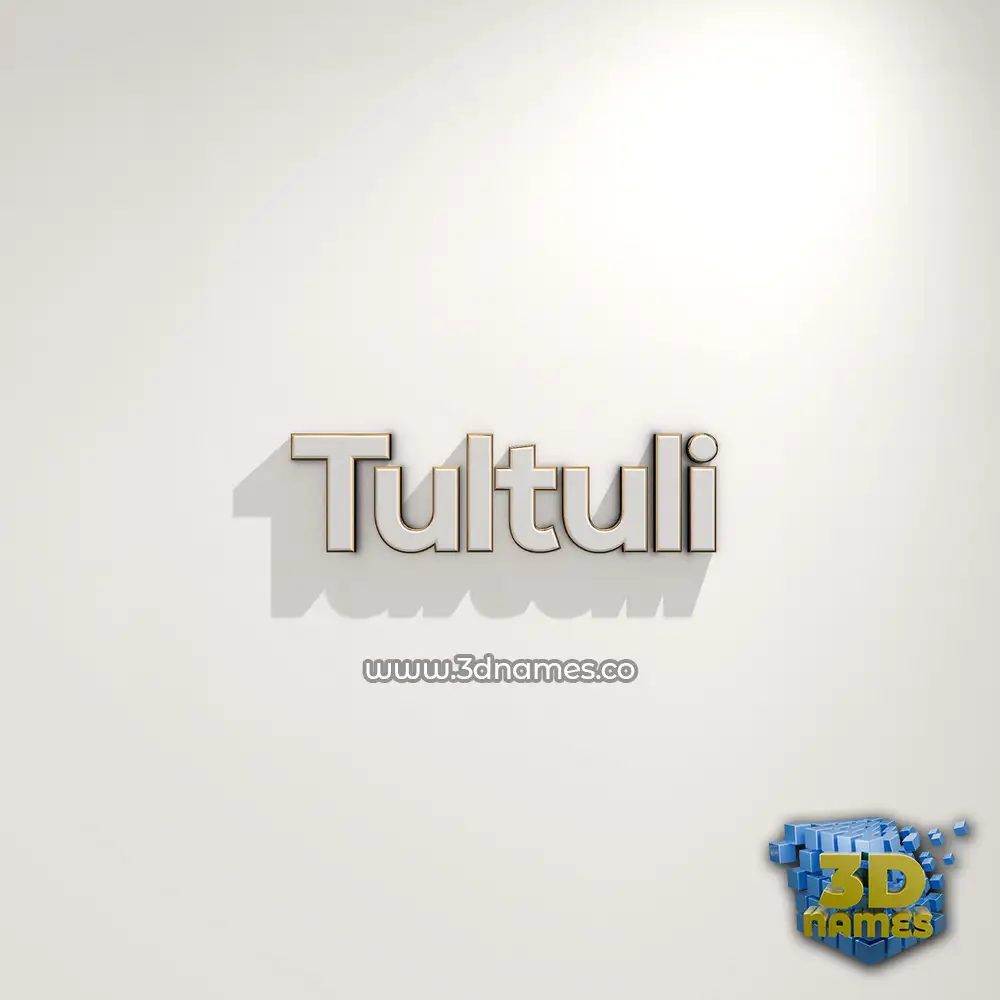 tultuli in White Logo Warm style - 3D name wallpaper