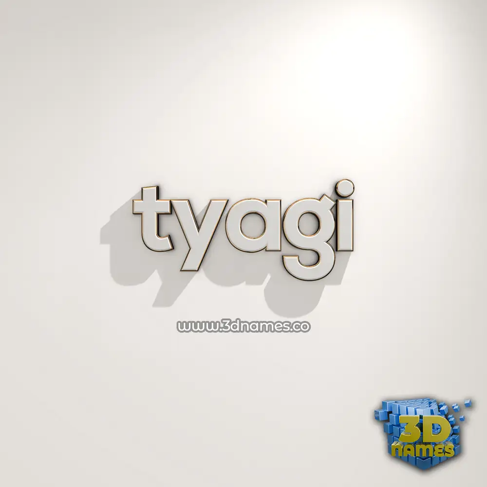 tyagi in White Logo Warm style - 3D name wallpaper