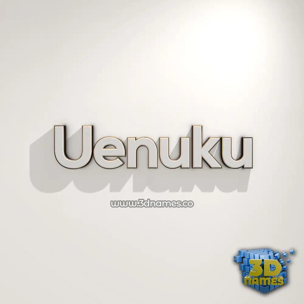 uenuku in White Logo Warm style - 3D name wallpaper