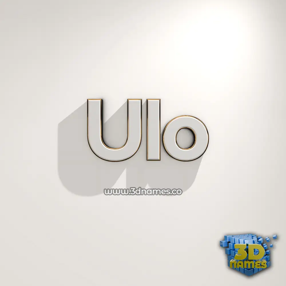 ulo in White Logo Warm style - 3D name wallpaper
