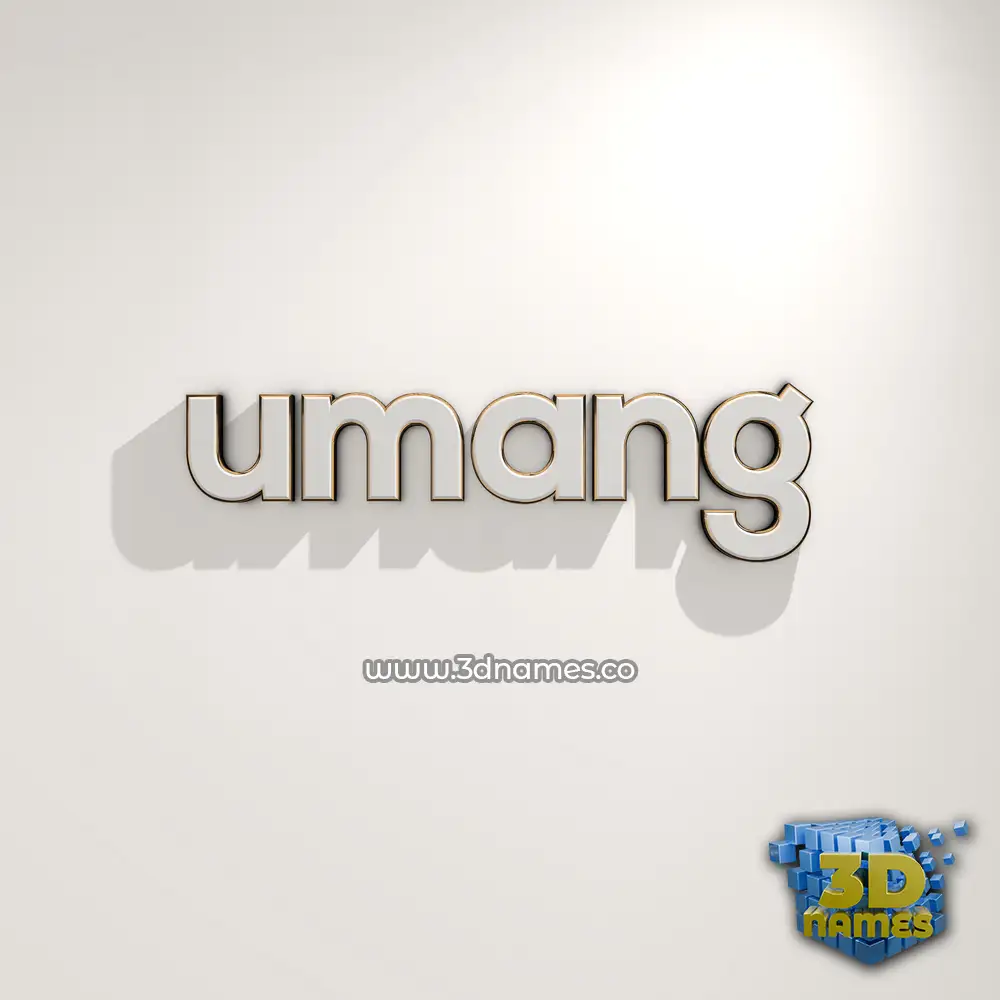umang in White Logo Warm style - 3D name wallpaper