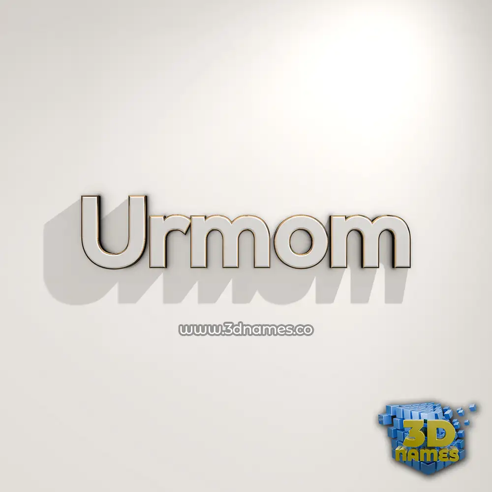 urmom in White Logo Warm style - 3D name wallpaper
