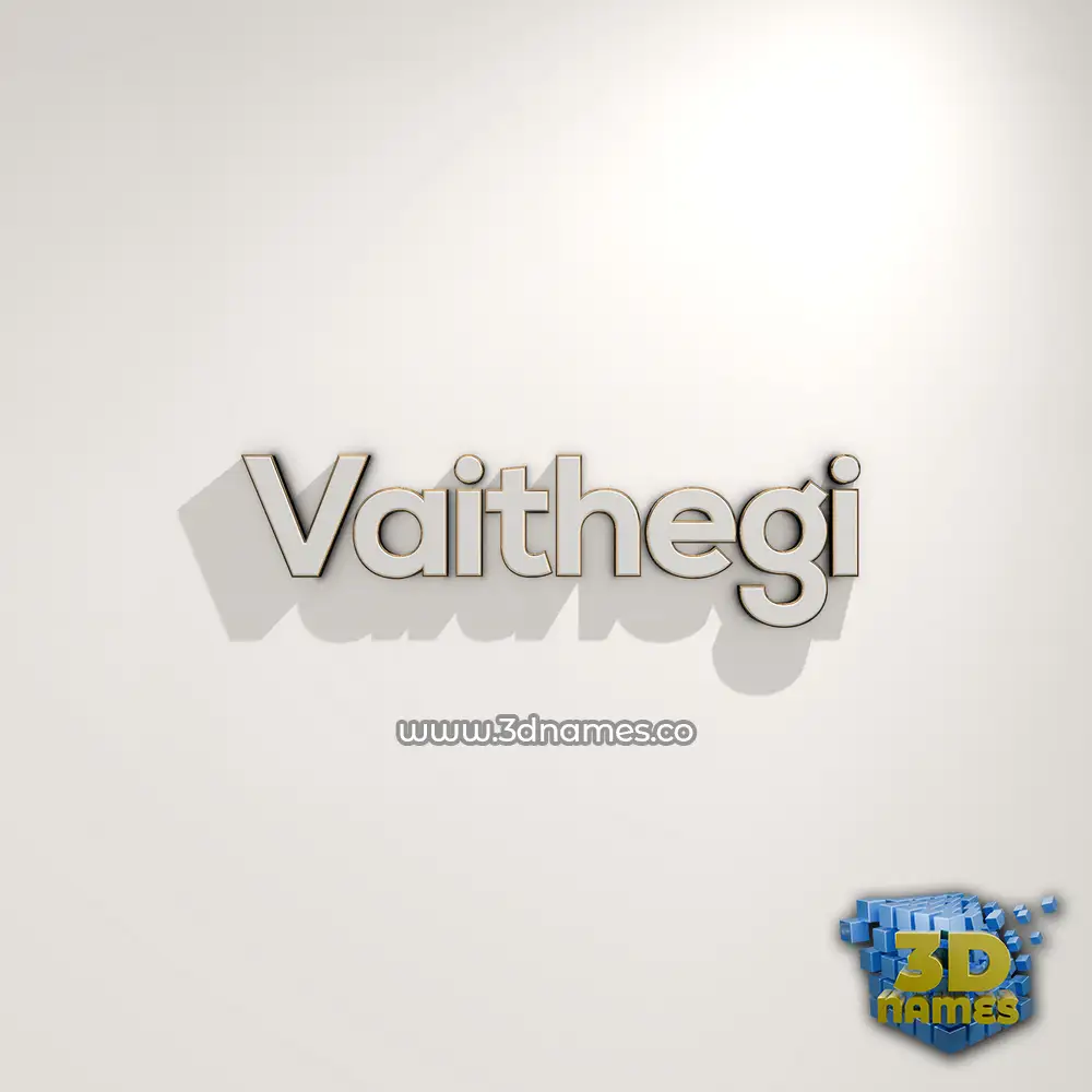 vaithegi in White Logo Warm style - 3D name wallpaper