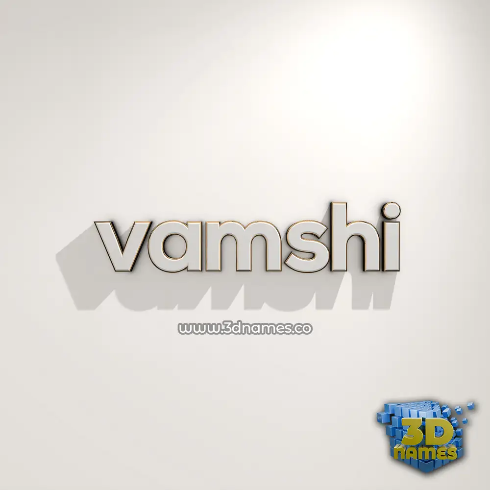 vamshi in White Logo Warm style - 3D name wallpaper