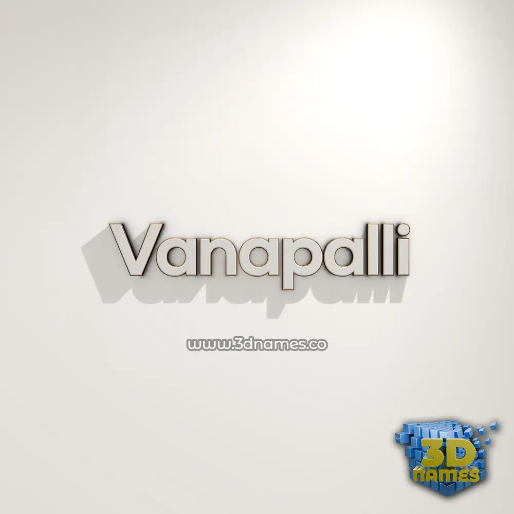 vanapalli in White Logo Warm style - 3D name wallpaper