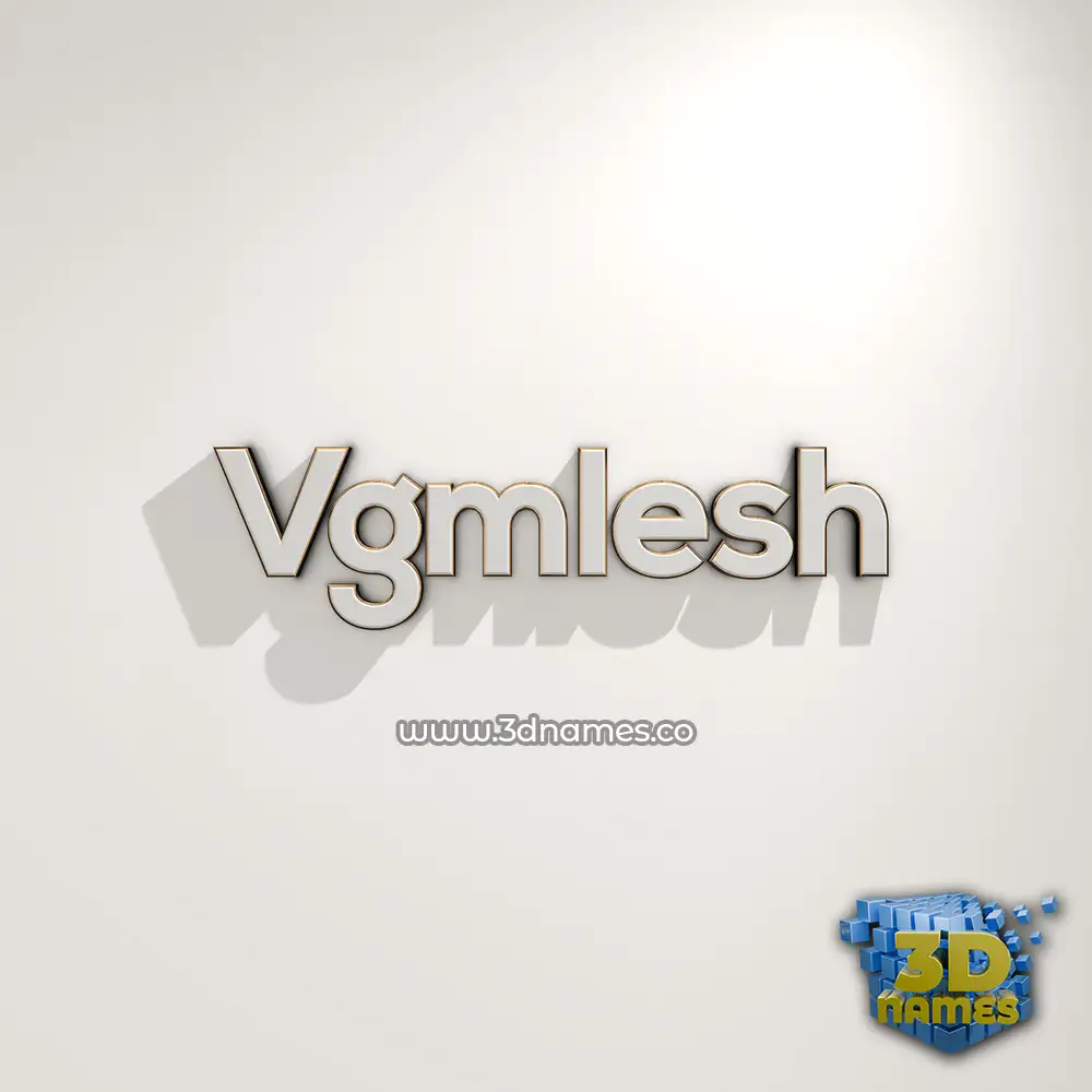 vgmlesh in White Logo Warm style - 3D name wallpaper