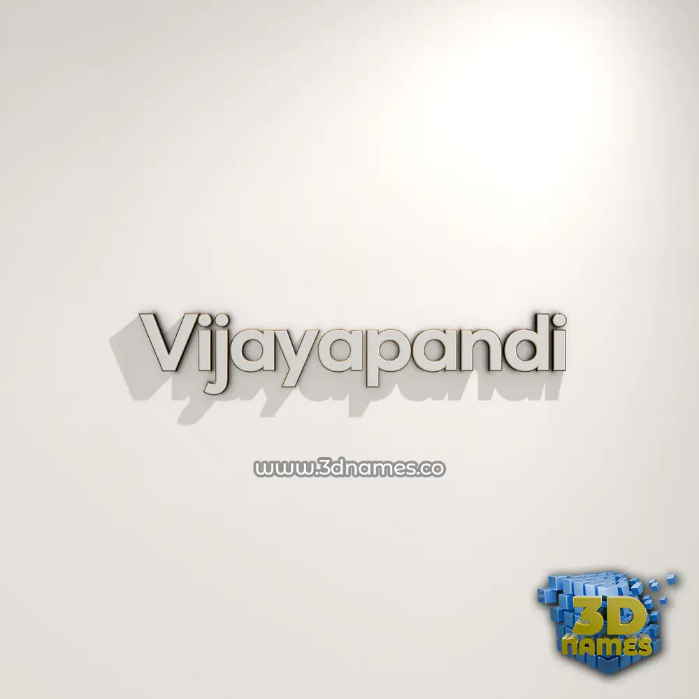 vijayapandi in White Logo Warm style - 3D name wallpaper