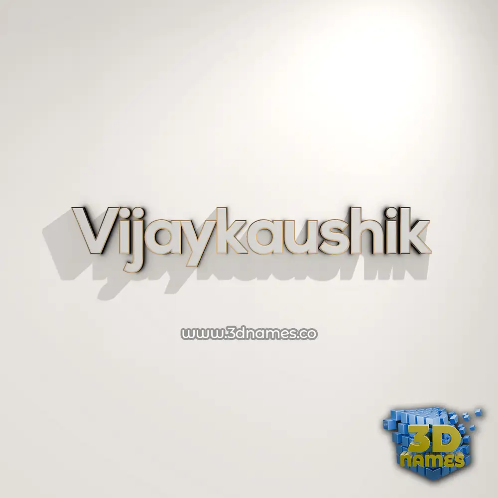 vijaykaushik in White Logo Warm style - 3D name wallpaper