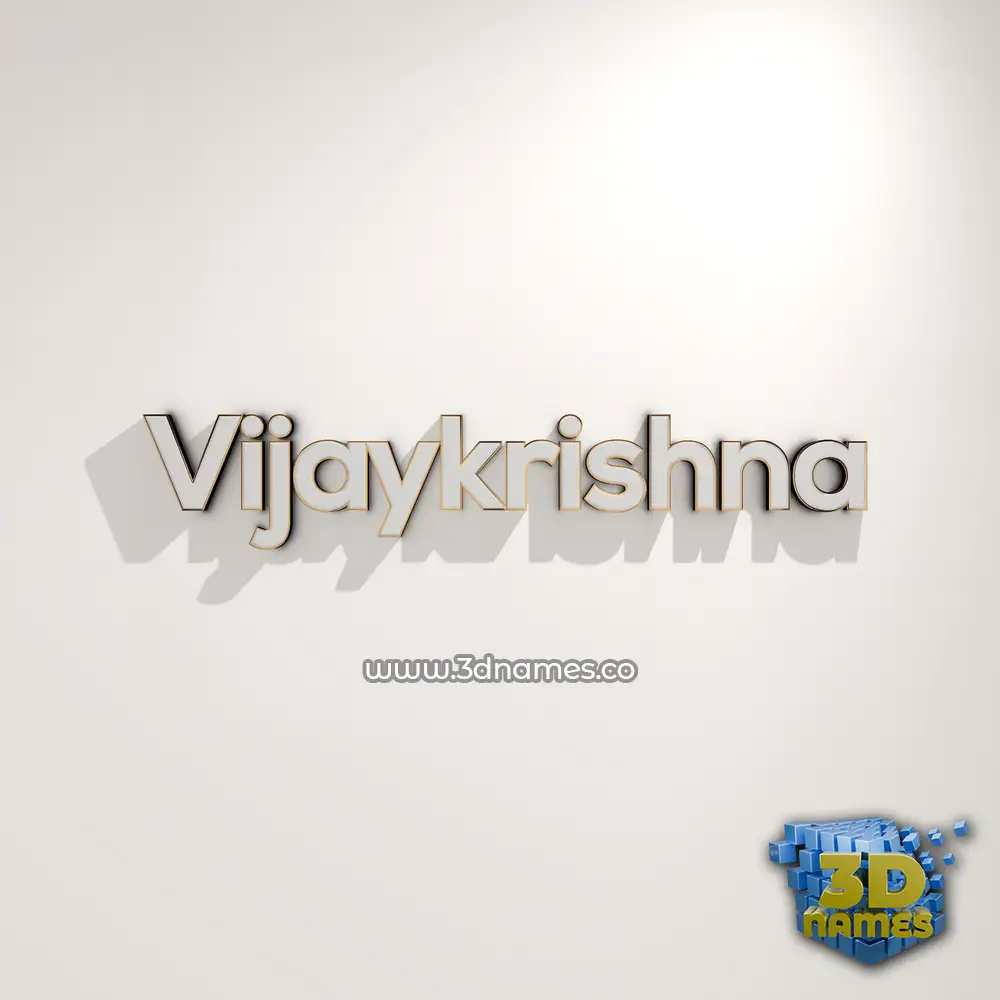 vijaykrishna in White Logo Warm style - 3D name wallpaper