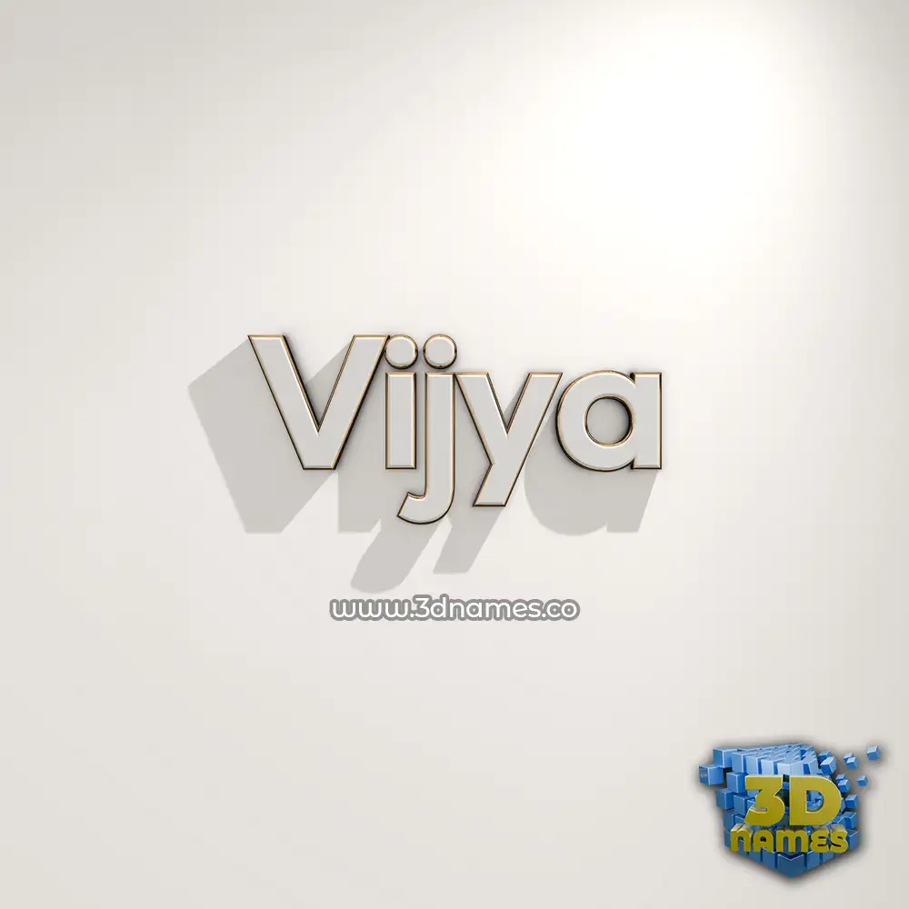 vijya in White Logo Warm style - 3D name wallpaper