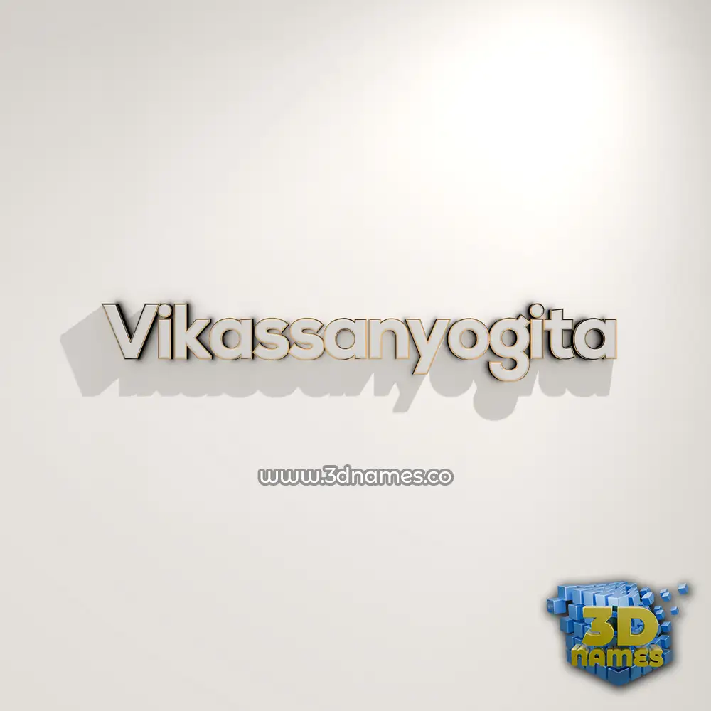 vikassanyogita in White Logo Warm style - 3D name wallpaper