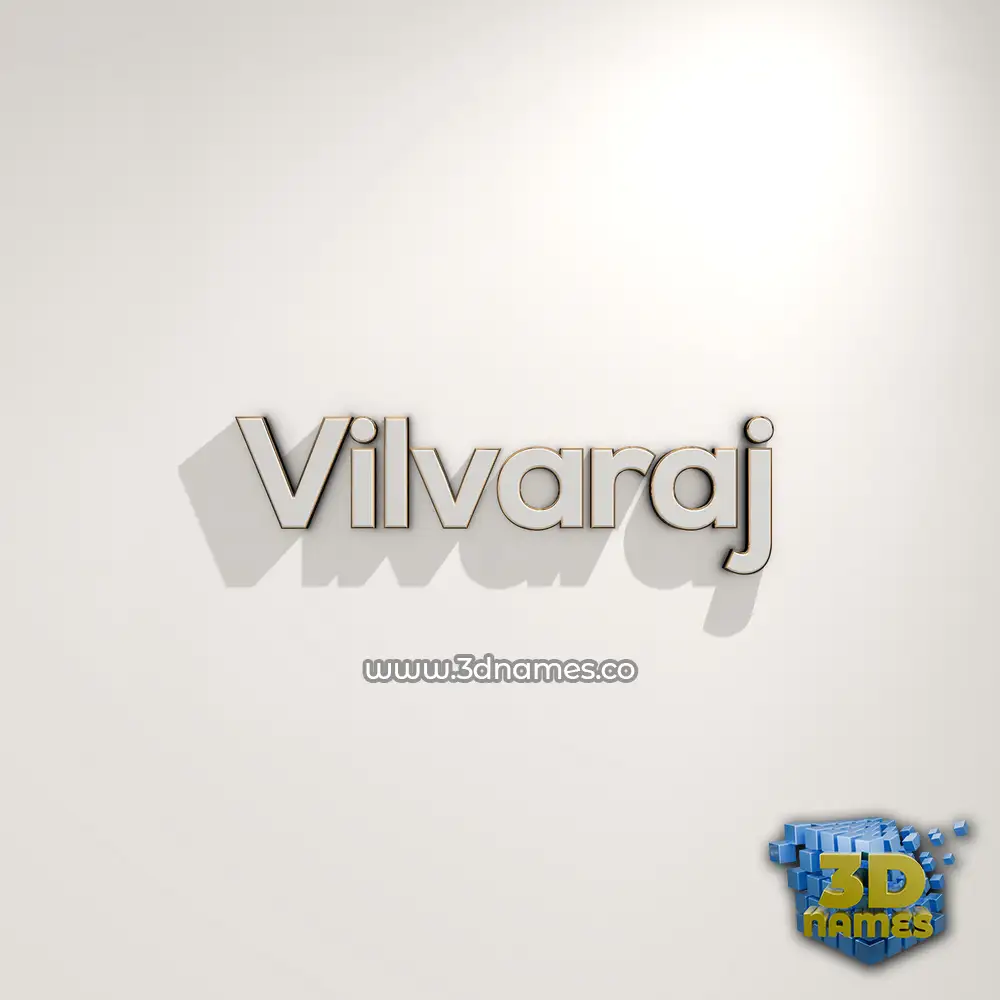 vilvaraj in White Logo Warm style - 3D name wallpaper