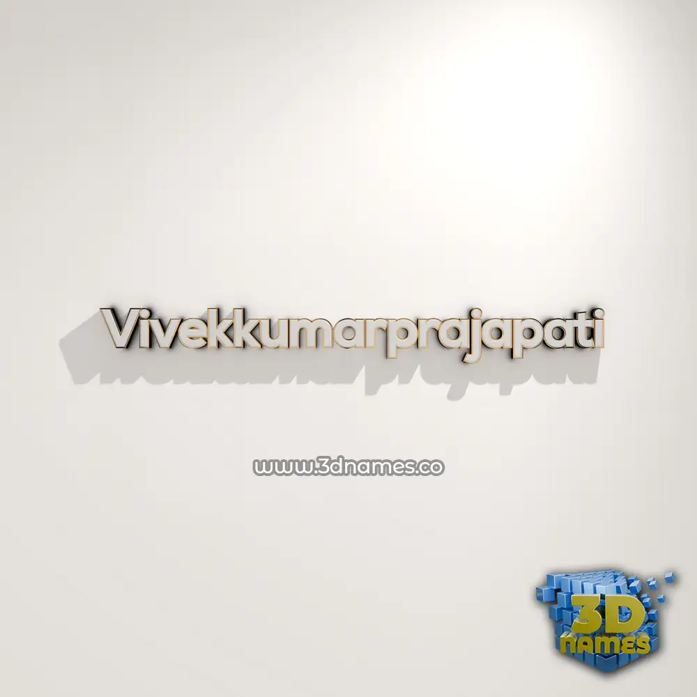 vivekkumarprajapati in White Logo Warm style - 3D name wallpaper
