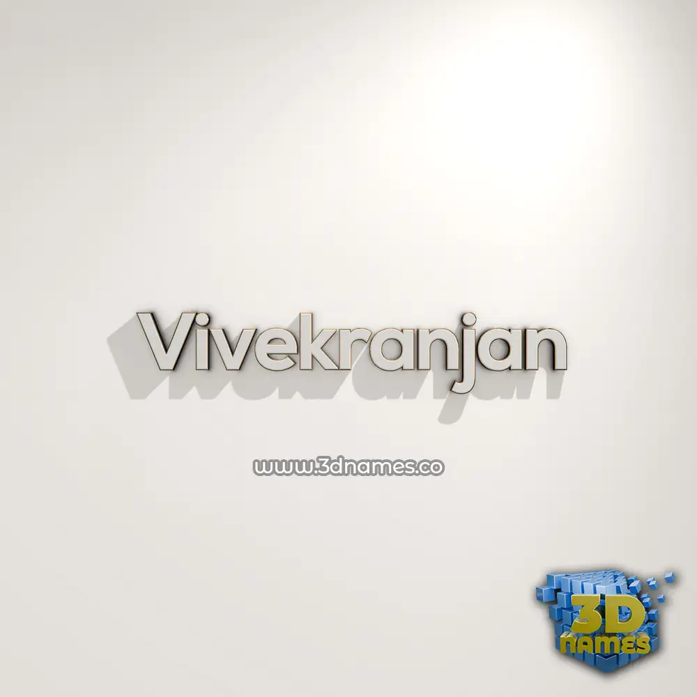 vivekranjan in White Logo Warm style - 3D name wallpaper
